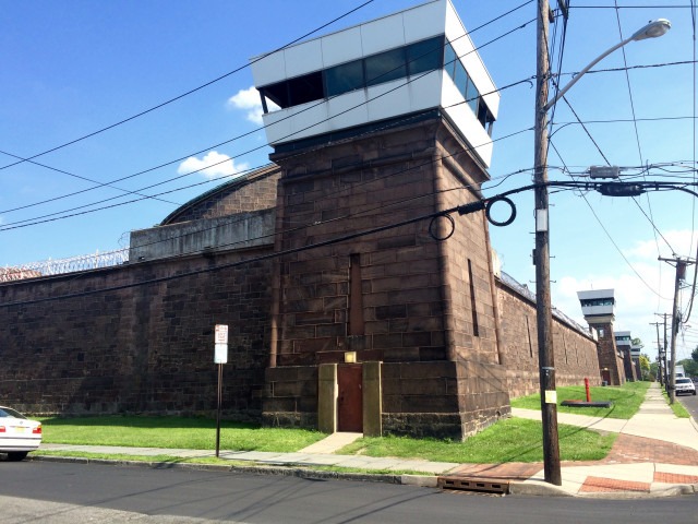 Photo of outside of prison tower at NJSP in Trenton
